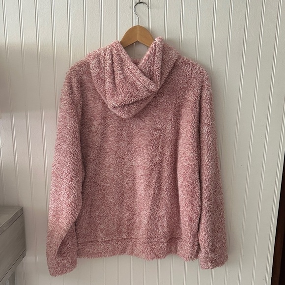 Hurley Cozy Pink Fleece Hoodie Kangaroo Pocket Sweater sz XL - Picture 11 of 13